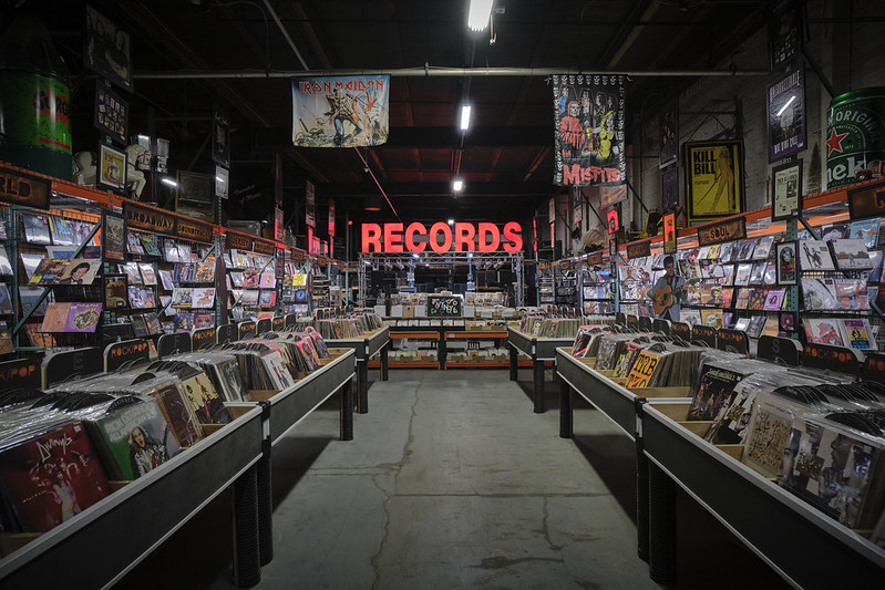 The Vintage Vinyl sign inside Factory Records